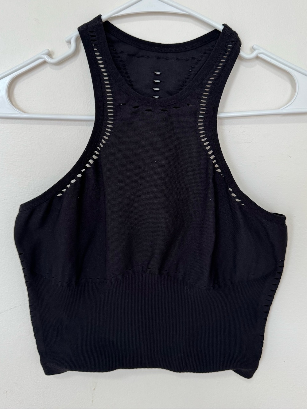 ALO Yoga Black High Neck Seamless Sports Bra